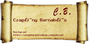 Czagány Barnabás névjegykártya
