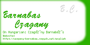 barnabas czagany business card
